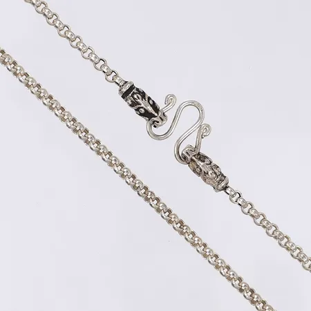 Halskedja ärtlänk 43cm bredd 3mm silver 925/1000 Vikt: 10,3 g