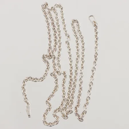 Kedja ankarlänk, 41cm, bredd: 2mm, saknar lås, 925/1000 silver, 4,9g.