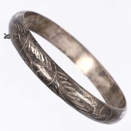 Armring öppningsbar med säkerhetskedja Ø57mm silver 830/1000 Vikt: 13,3 g