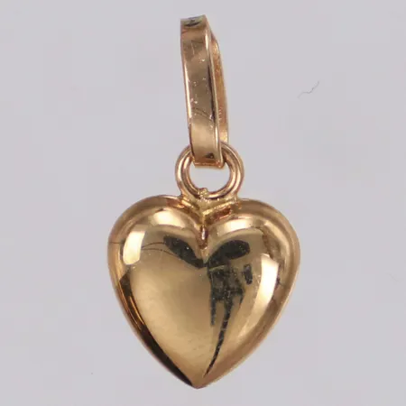 Hänge hjärta, längd 15,3mm, bredd 8,1mm, ihålig, 18K  Vikt: 0,4 g
