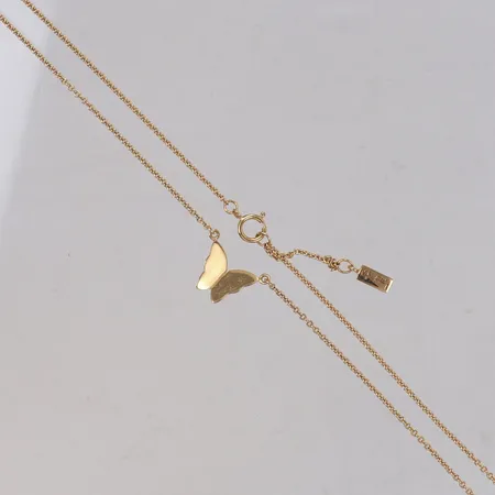 Collier Efva Attling, Little Miss Butterfly, längd 42 & 44,5cm, bredd 1,3-11,7mm, originalask, kvitto, 18K Vikt: 3,7 g