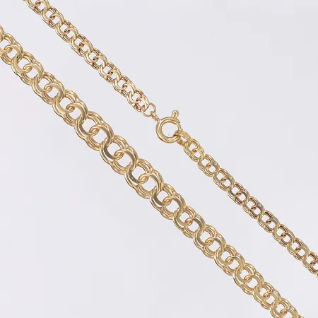 Halskedja doserad Bismarck 44cm bredd 4-7mm 18K Vikt: 12,5 g