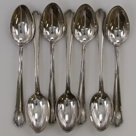 7 Kaffeskedar, 10,5cm, 830/1000 Silver 68,5g.