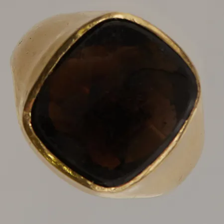 Klackring repig rökkvarts Ø19, bredd:19mm, bucklor, 18K 9,5g.