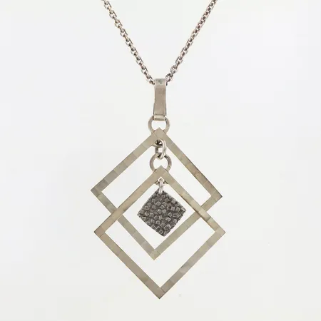 Kedja Ankar 80cm, bredd: 2mm, Hänge 85mm, bredd:55mm, silver 835/1000 Vikt: 30,8 g