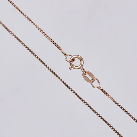 Kedja Venezia förgylld längd: ca 38cm, bredd: ca 1mm, silver 925/1000 Vikt: 2,2 g