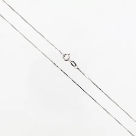 Kedja Venezia 42cm, bredd 1mm, vitguld, 18K.  Vikt: 2,1 g