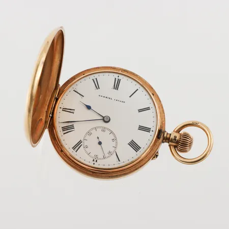 Fickur Savonett Gabriel London 18K, 50mm, boettnr: 1365, innerboett i 18K, bruttovikt: 119g.