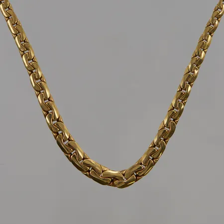 Collier 44cm, defekt lås, 18K 7,7g.