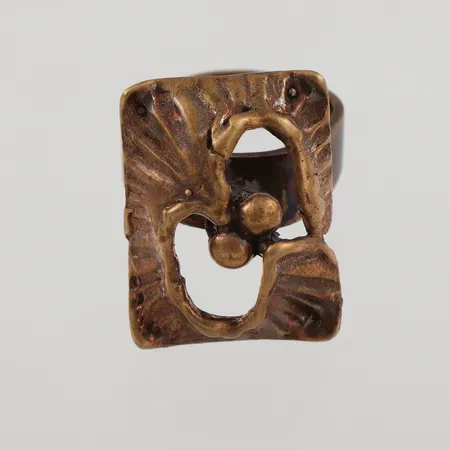 Ring, Ø18, justerbar storlek, bredd: 6-26mm, brons.