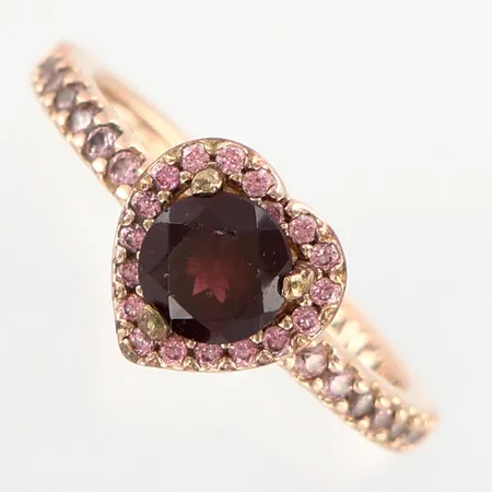 Ring ALE Pandora med stenar, stl 15¼, bredd: 2-8mm, förgyllt rosé silver 925/1000 Vikt: 1,7 g