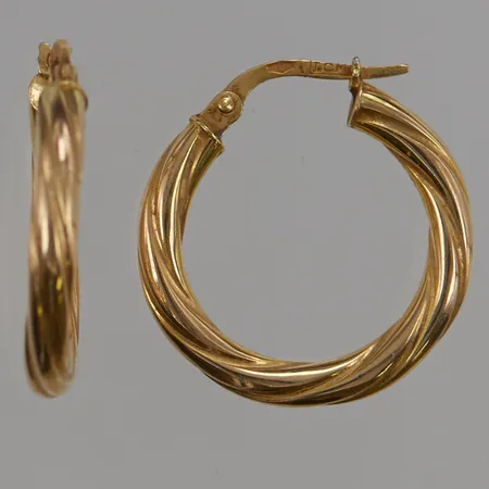 Ett par örhängen creoler, 21mm, 14K 1,8g.