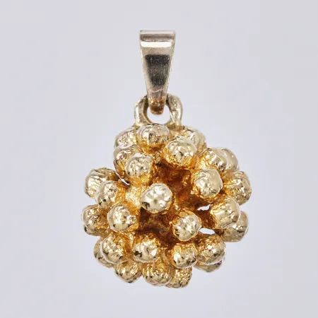 Hänge Flora Danica förgyllt silver, Ø 14mm, Denmark 925/1000 silver Vikt: 5 g