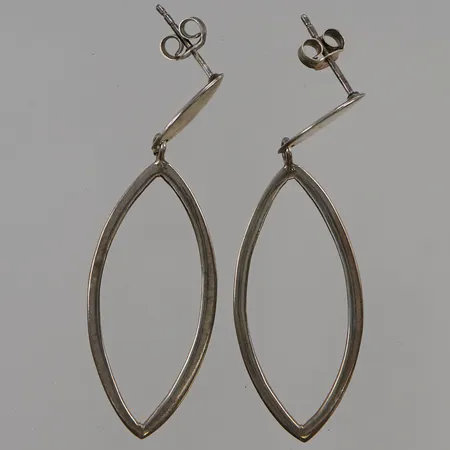 Ett par örhängen, 45mm, Guldfynd, 925/1000 Silver 2,7g.
