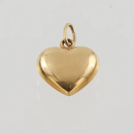 Hänge hjärta, 14,8mm, ojämnhet, 18K, 0,5g Vikt: 0,5 g