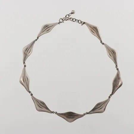 Collier, 42cm, bredd: 14mm, 925/1000 silver, 48,1g.