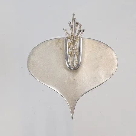 Hänge hjärta 60x50mm, silver, 835/1000 Vikt: 16,2 g