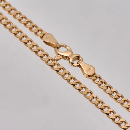 Kedja i 18K guld, 50cm, Pansar, bredd 2,6mm, tillverkad av Guldfynd, vikt 5,98g.