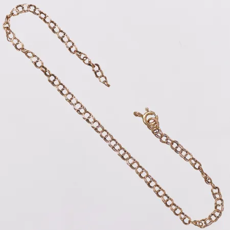 Armband Bismarck, ca 19cm, defekt av, skevt, 18K  Vikt: 2,1 g