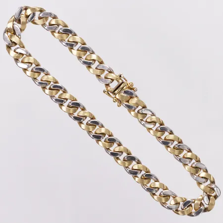 Armband Pansar tvåfärgat, 21cm, bredd 6,7mm, 18K  Vikt: 34,5 g