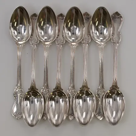 8 Kaffeskedar, 12cm, GAB, 830/1000 Silver 124,8g.