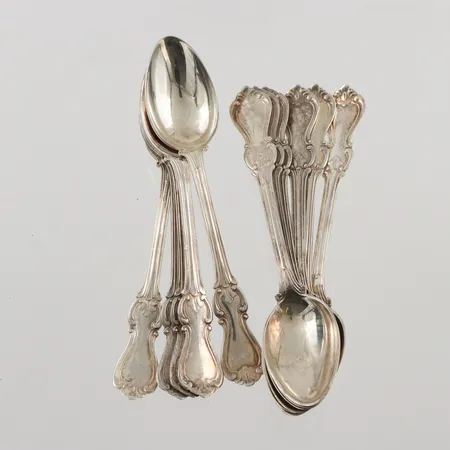 11 Kaffeskedar, 12cm, 830/1000 silver, 164,0g.