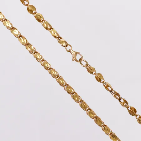 Kedja Bladad, 47cm, bredd 3,7mm, 21K  Vikt: 14 g