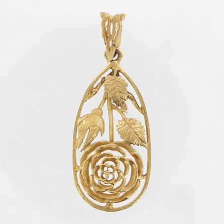 Hänge 43mm, bredd:17mm, 14K Vikt: 4 g