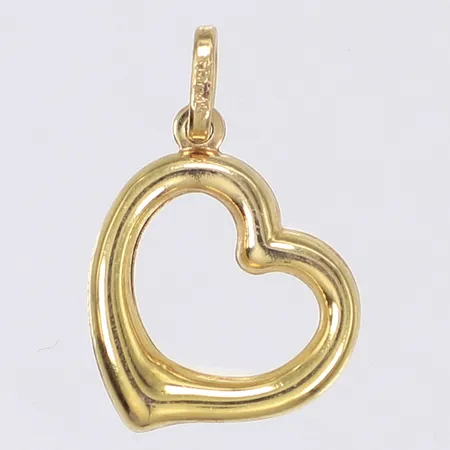 Hänge i form av hjärta höjd 20mm inkl öglan 18K Vikt: 1,8 g
