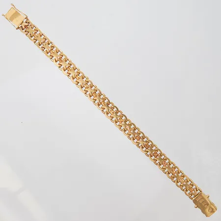 Armband X-länk, längd ca 20cm, bredd 11mm, 18K Vikt: 41,1 g