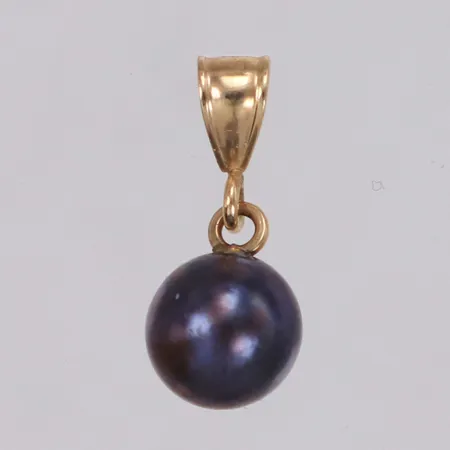 Hänge med odlad pärla Ø7mm, längd 16mm, 14K Vikt: 0,6 g