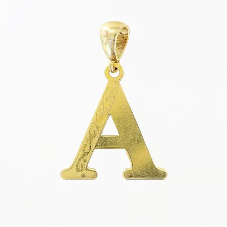 Hänge bokstaven A, 15x22mm, 18K Vikt: 1 g