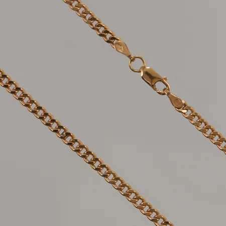 Kedja pansar, 44cm, bredd:3mm, ihålig design, 18K 5,4g.