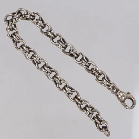 Armband, längd 21cm, bredd 6,8mm, Norrtälje, 925/1000 silver Vikt: 28,8 g