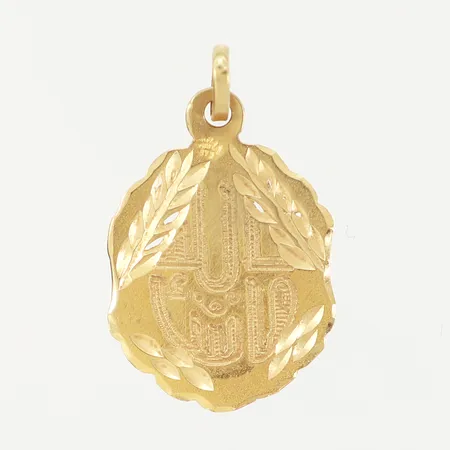 Hänge mönstrad dekor, 28x17mm, 21K Vikt: 1,4 g