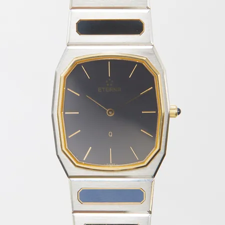 Armbandsur Eterna CXXV, guld/stål, quartz, 28x31mm, refnr 761.4208.44, länk guld/stål samt safirkristaller, längd ca 21,5mm, inga tillbehör. 