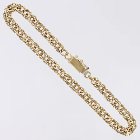 Armband Bismarck längd 19cm bredd 4mm kistlås 18K Vikt: 7,8 g