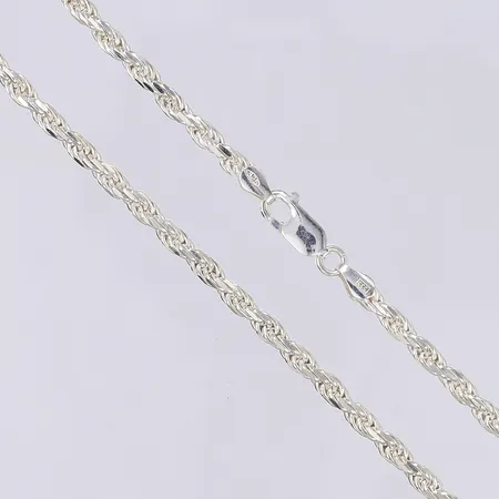 Halskedja cordell 45cm bredd 4mm, GHA, silver 925/1000  Vikt: 20,9 g