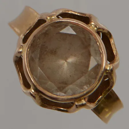 Ring Alton Ø16½, bredd:13mm, vit sten, 18K 5,1g.