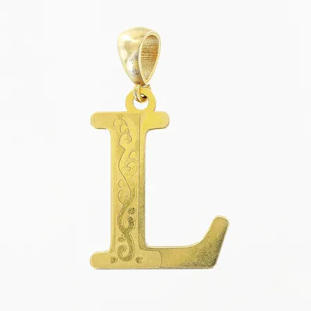 Hänge bokstaven L, 14x24mm, 18K Vikt: 1,1 g
