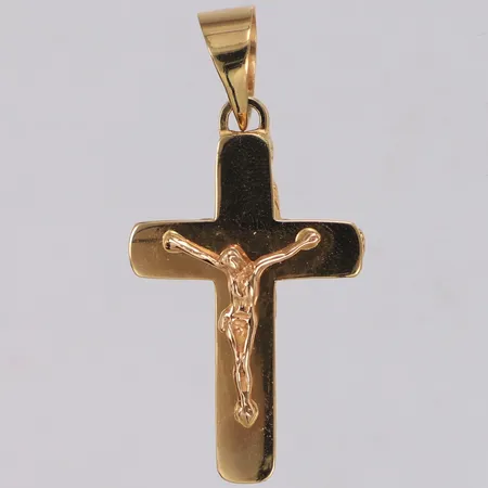 Hänge Cordell med krucifix, längd 47,4mm, bredd 6,2-23mm, 18K Vikt: 12,1 g