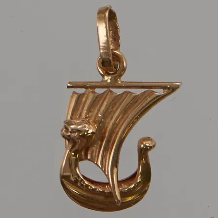 Hänge "vikingaskepp" 17mm, 18K 1,4g.
