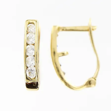 2 udda örhängen, 14mm, 14K Vikt: 1,6 g