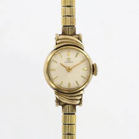 Damur Tissot, manuell, Ø18mm, guld på stål, länk i metall