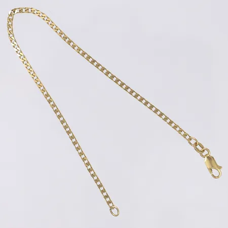 Armband manglad pansarlänk längd 19cm bredd 2mm 18K Vikt: 3,8 g