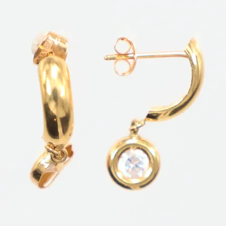 Ett par örhängen 1cm, 18k Vikt: 1,1 g