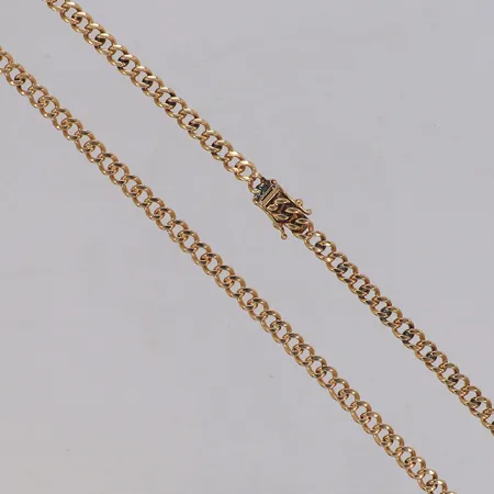 Kedja Pansar, längd 58cm, bredd 4,3mm, Nyckel-Guld Leif Johansson Firma, år 1963, gravyr på instickningsdel av lås, 18K  Vikt: 31,2 g