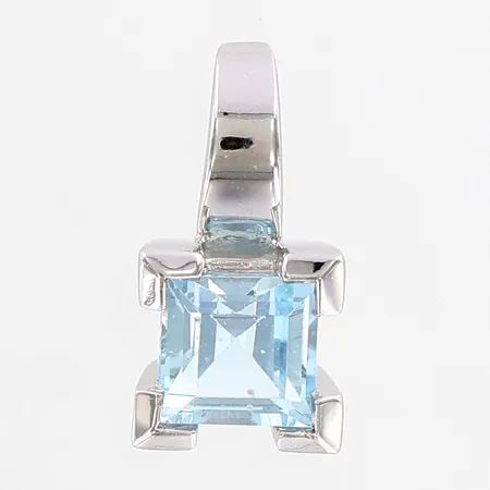 Hänge vitguld med Topas, 13mm, bredd: 7mm, GHA 18K  Vikt: 1,5 g