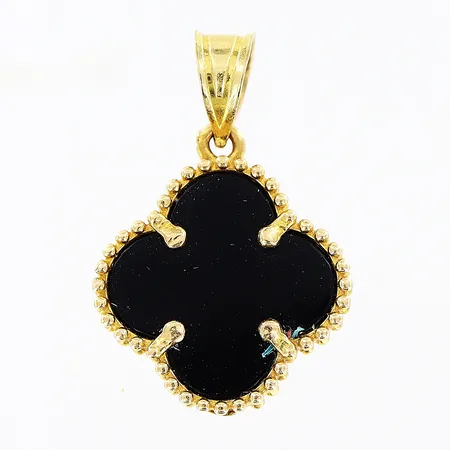 Hänge svart sten, 14x20mm, spricka i sten, 21K, bruttovikt: 1,6gram, OBS! ej märkesdesign Vikt: 1,6 g