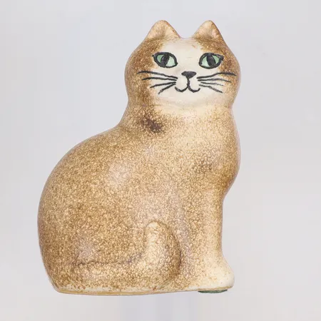 Figurin Lisa Larsson "Katt", höjd 9cm, bredd 3cm, signerad K-studion Gustavsberg 96